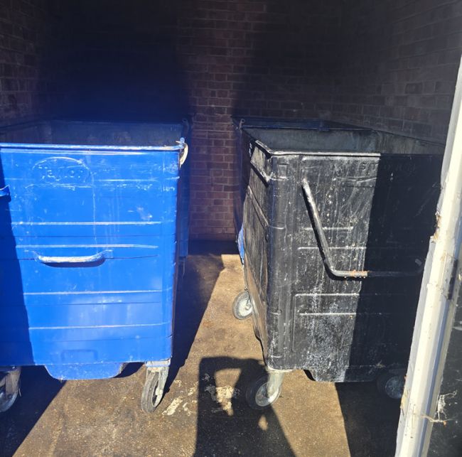 The waste removed from the communal bin store in Enfield