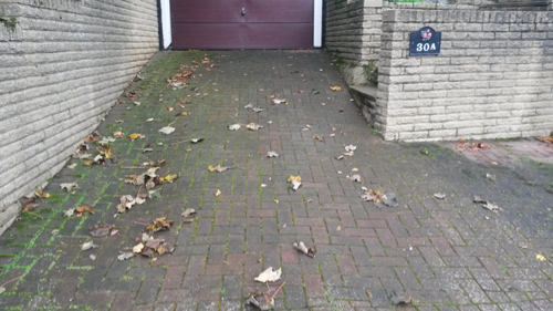 Driveway before power washing Hertfordshire