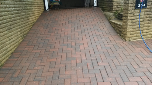 Driveway after power washing Hertfordshire