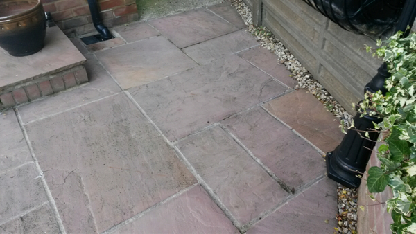 Before Patio Cleaning in Cheshunt, Herts